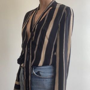 Reformation Tie Front Blouse